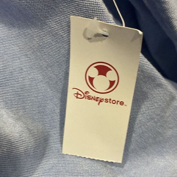 NWT Walt Disney World Blue Embroidered Mickey Button Down Shirt Small 100% cottn - Picture 7 of 7